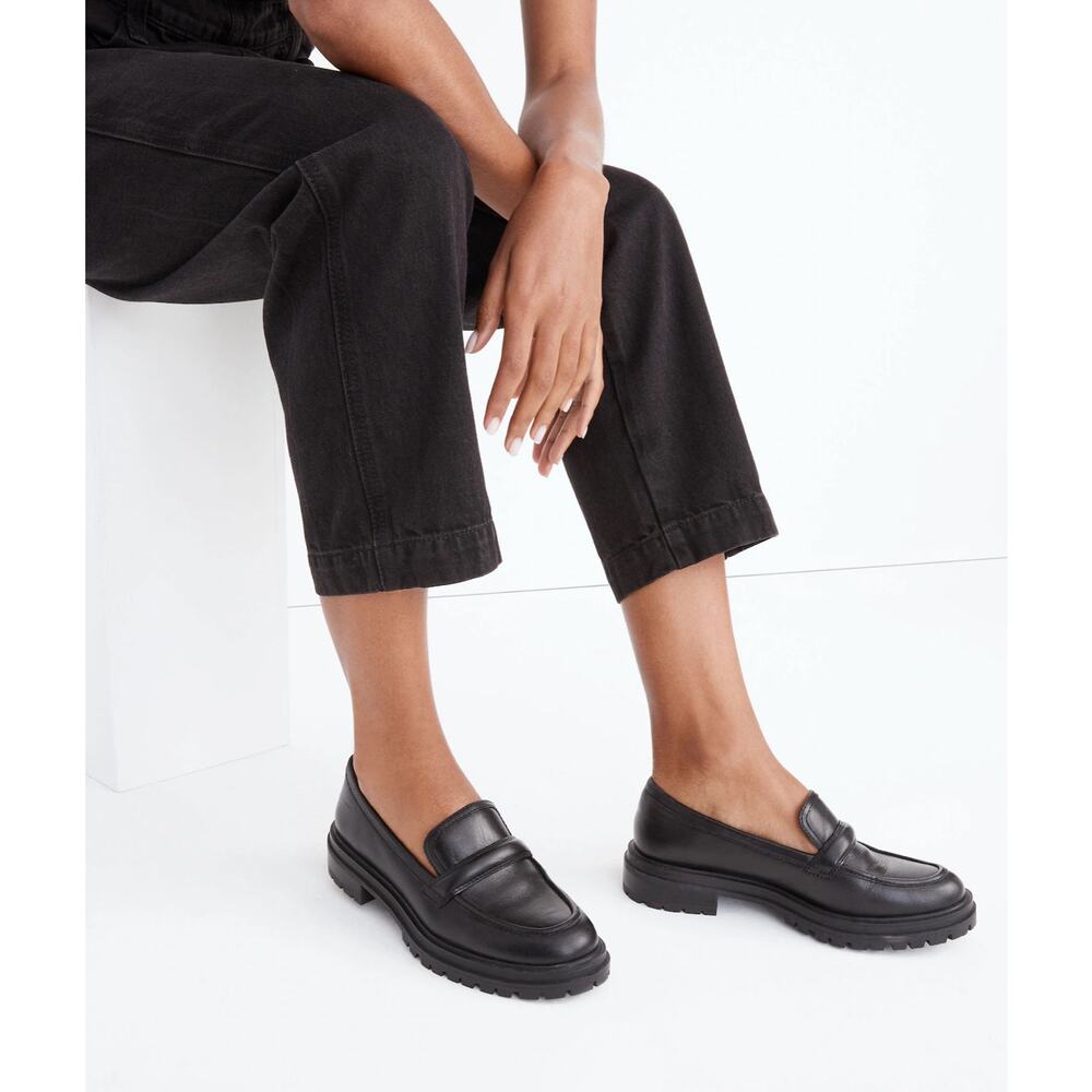 NEW Madewell The Bradley Lugsole Loafer True Black Leather Size 9